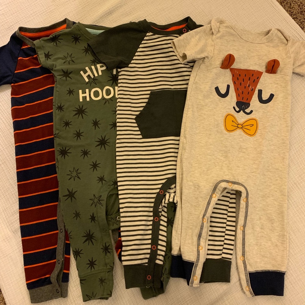 Cat & Jack boy romper bundle - 12 month